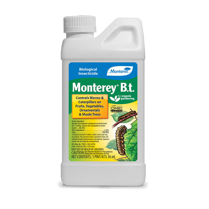 Monterey B.T. Biological Insecticide Concentrate Organic Pint 16oz