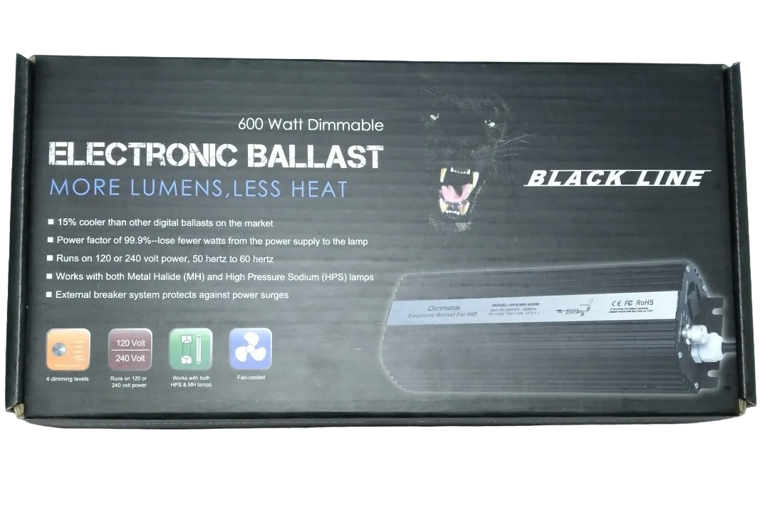 Black Line 600 Watt Dimmable Electronic Ballast 120/240V