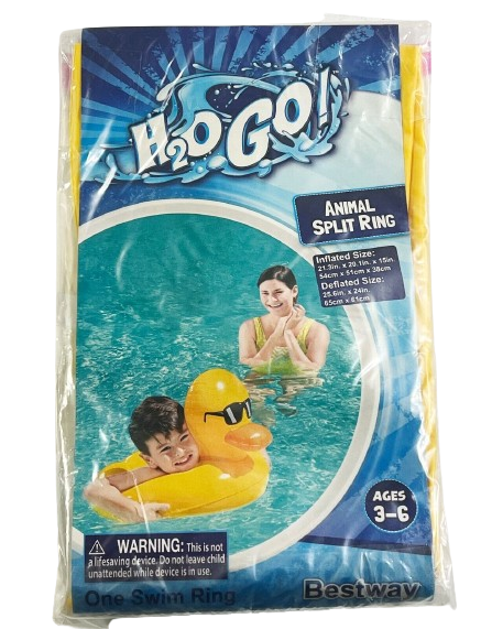 H20Go! Animal Split Ring Inflatable Pool Floatie, ages 3-6