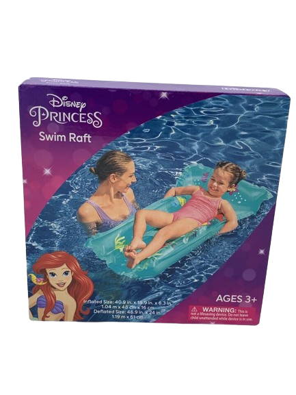Disney Princess Swim Raft Ariel Little Mermaid Pool Float 3+
