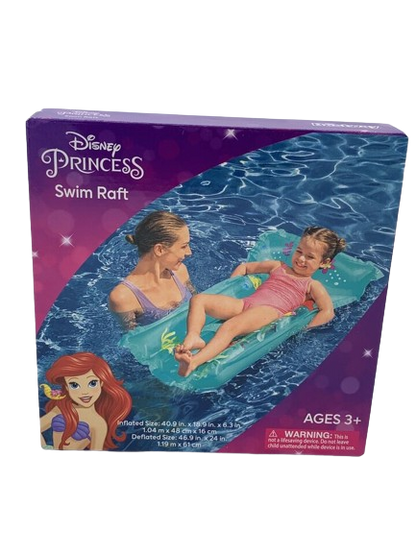 Disney Princess Swim Raft Ariel Little Mermaid Pool Float 3+