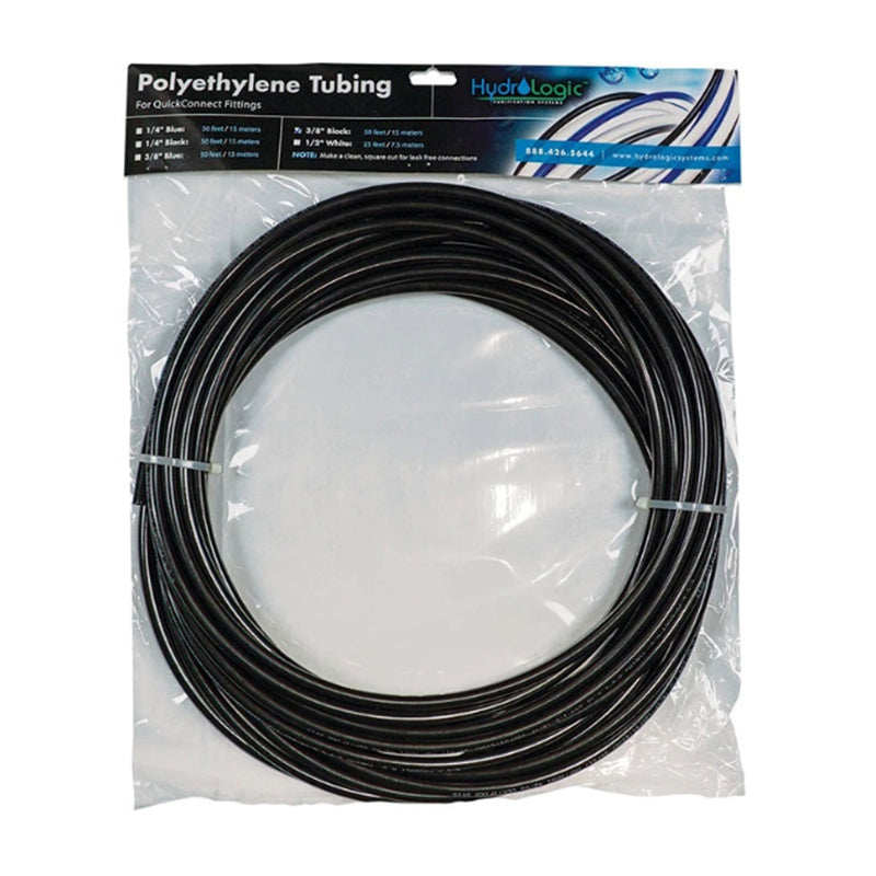 Hydro-Logic® Poly Tubing, Black, 3/8in, 50ft Roll