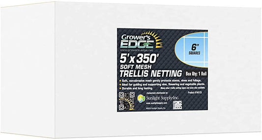 Grower's Edge® Soft Mesh Trellis Netting with 6 in Squares 5ftx350ft