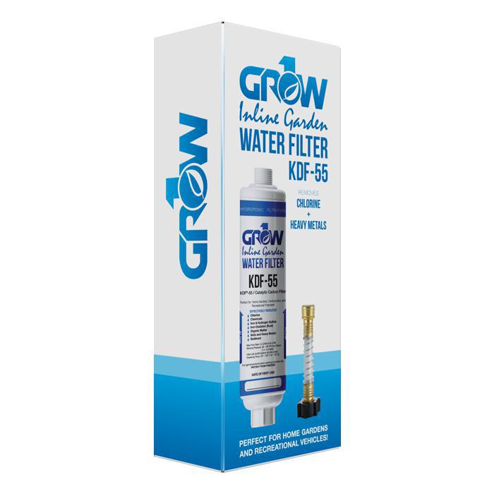 Grow1 Inline Garden Water Filter- Chlorine Removal Sediment Removal