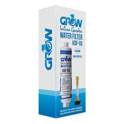 Grow1 Inline Garden Water Filter- Chlorine Removal Sediment Removal