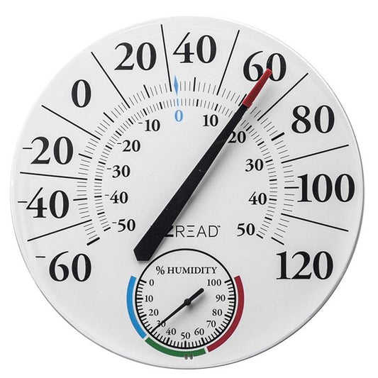 EZREAD® IN Dial Thermometer with Hygrometer, 12.5inch