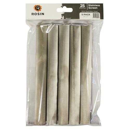Rosin Industries 25 Micron Stainless Steel Tubes, 5 pack