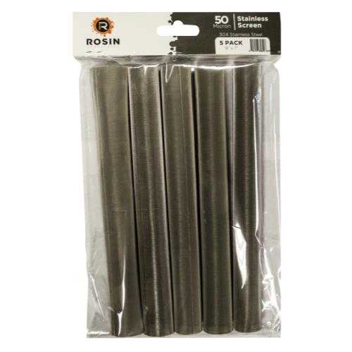 Rosin Industries 50 Micron Stainless Steel Tubes, 5 pack