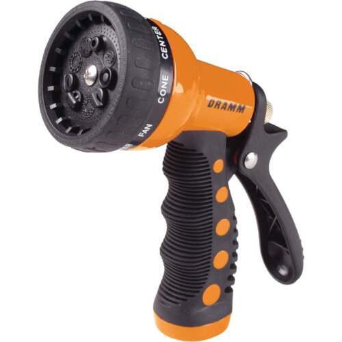 Dramm Revolver Metal 9-Pattern Nozzle, Orange