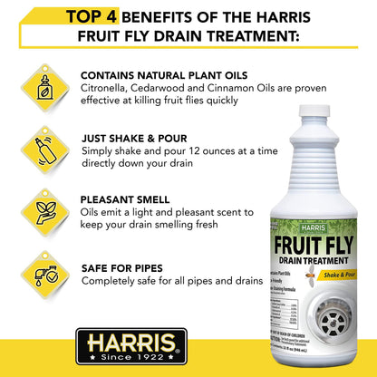 Harris Fruit Fly Drain Treatment, 32oz